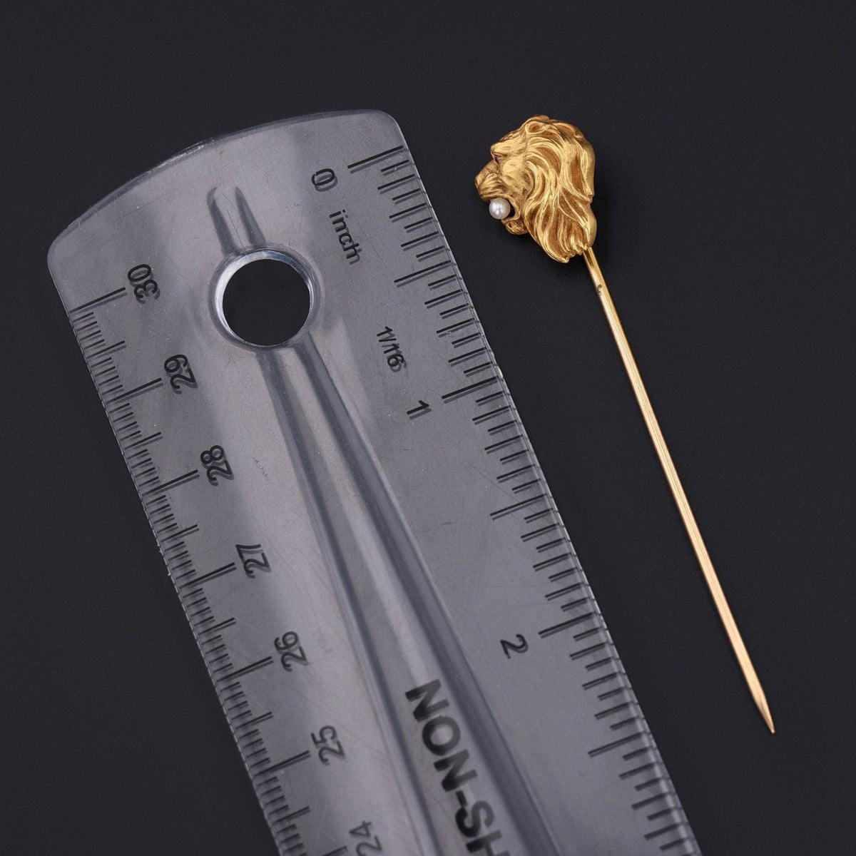 Antique Lion Stickpin of 14k Gold - Trademark Antiques