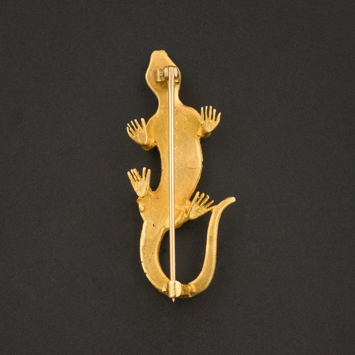 Antique Lizard Brooch | 14k Gold Brooch - Trademark Antiques
