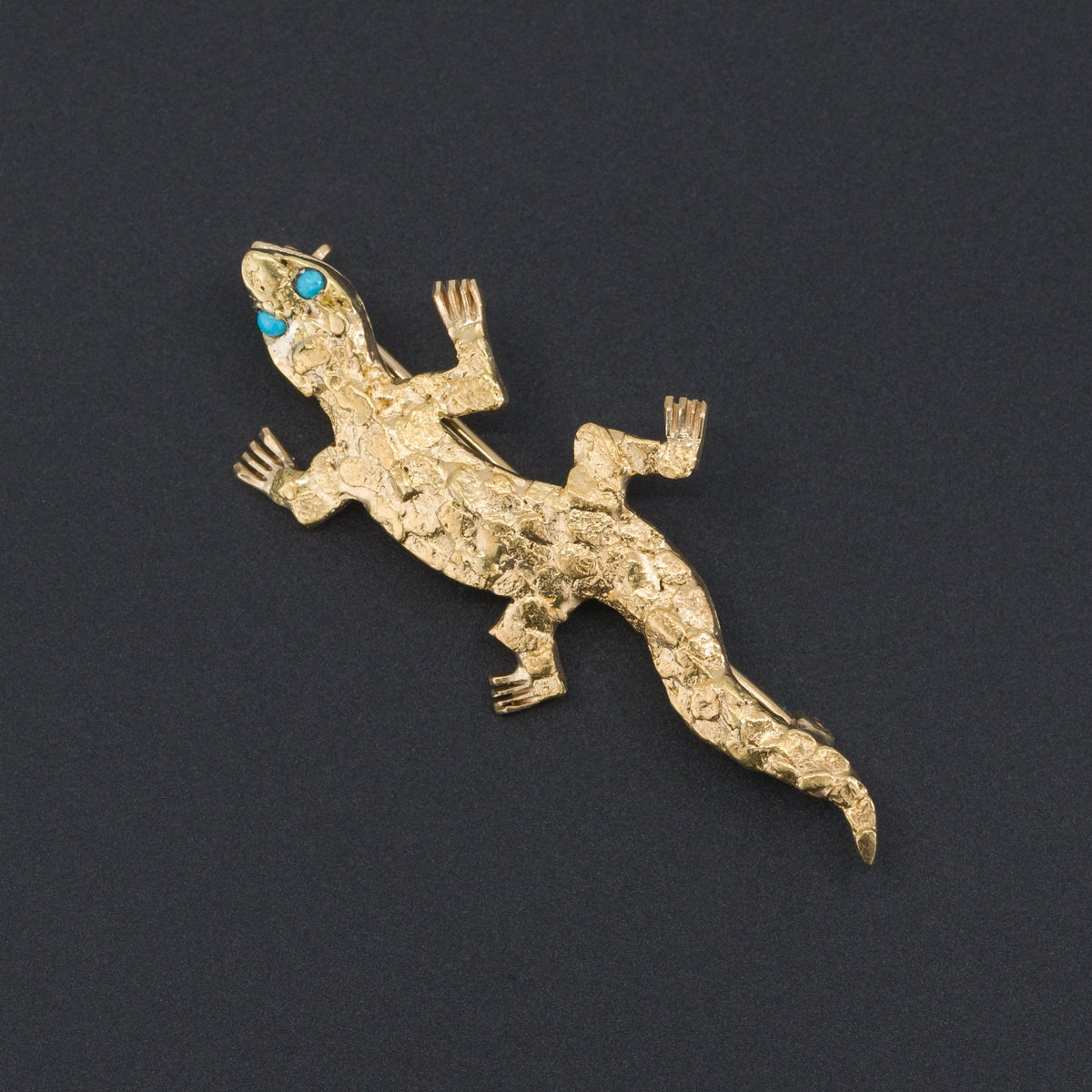 Antique Lizard Brooch | Antique Dawson Alaska Klondike Gold Rush Brooch - Trademark Antiques