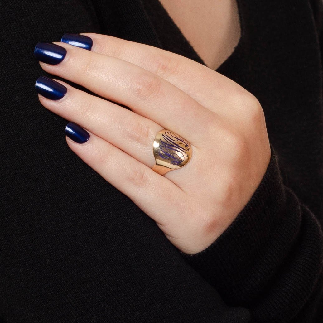 Antique LML Monogram Ring of 10k Gold - Trademark Antiques