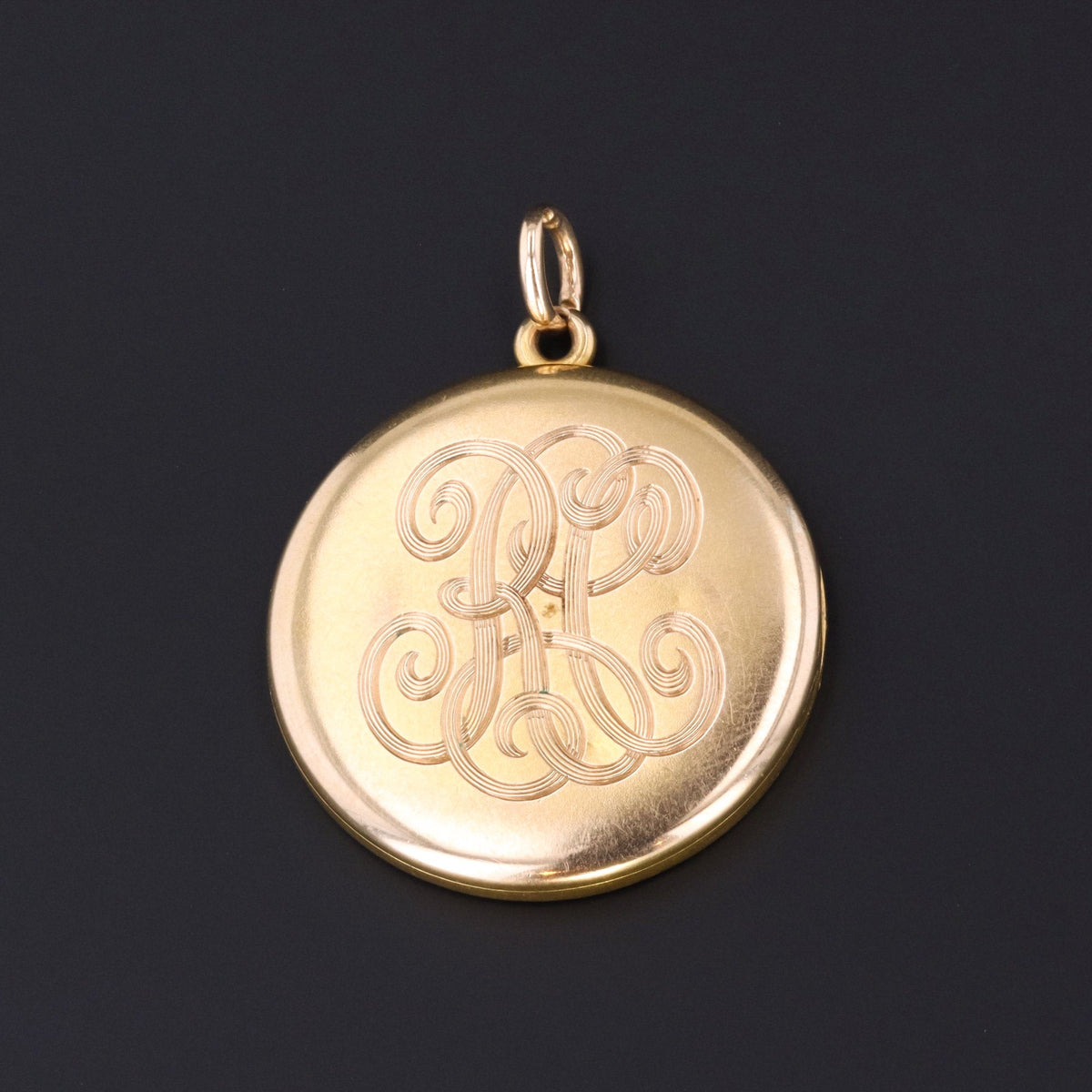 Antique Locket | Antique Charioteer Locket with Diamond - Trademark Antiques