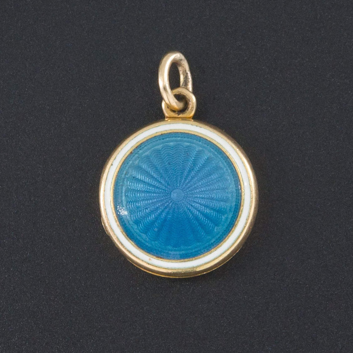 Antique Locket | Blue Enamel Locket - Trademark Antiques