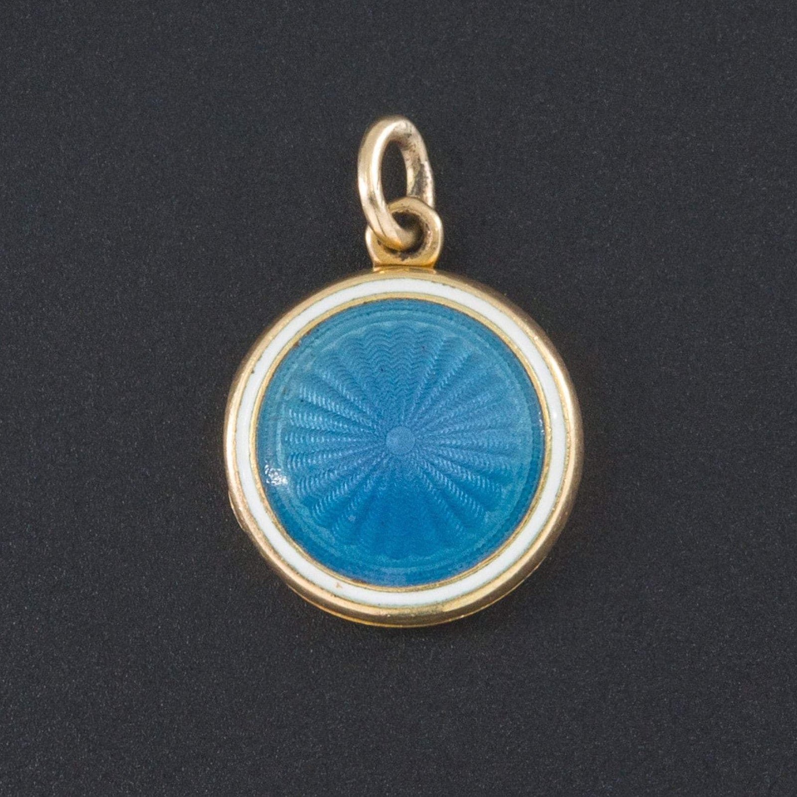 Antique Locket | Blue Enamel Locket - Trademark Antiques