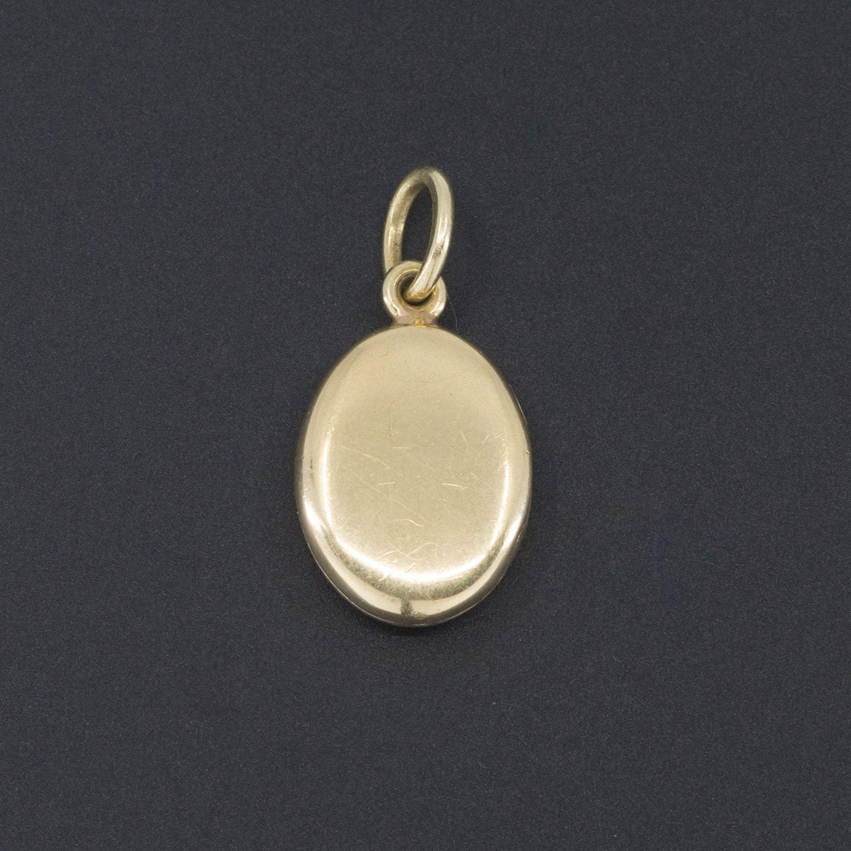 Antique Locket | Blue Enamel Locket - Trademark Antiques