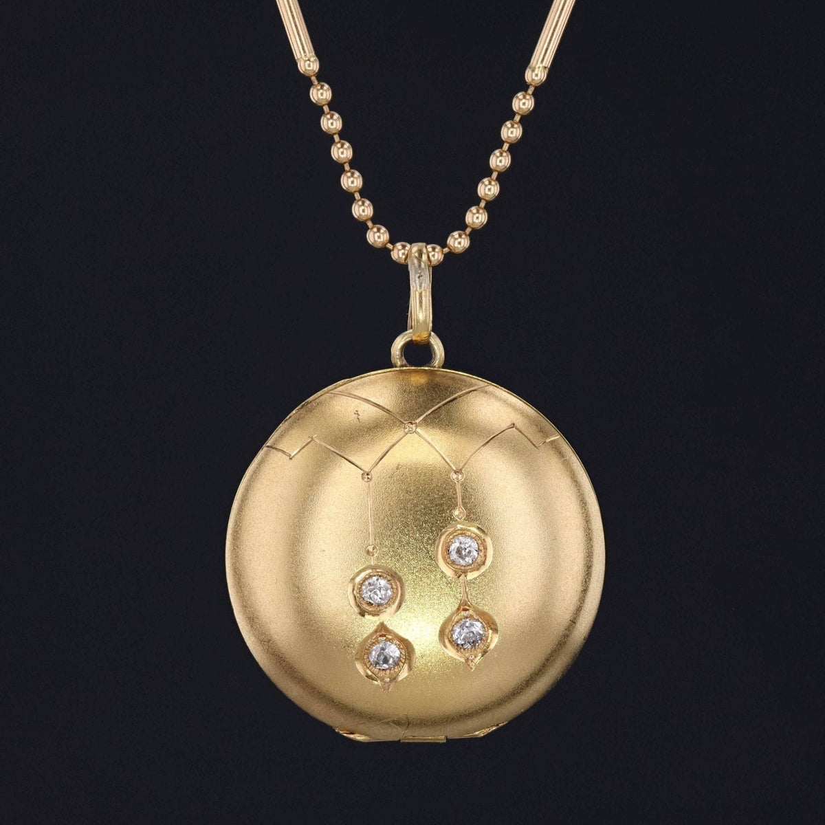 Antique Locket | Diamond Locket - Trademark Antiques