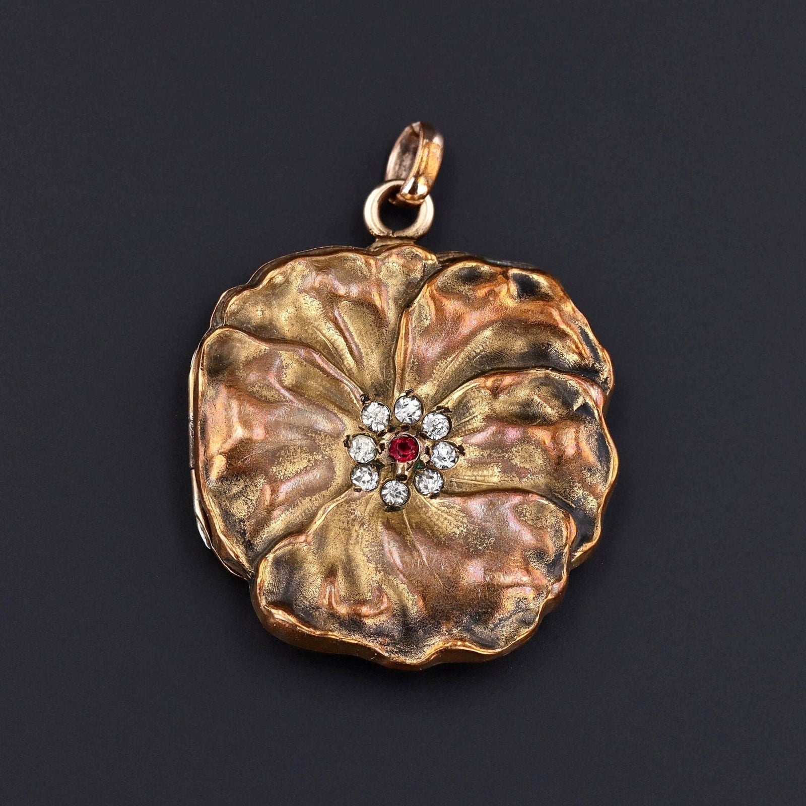Antique Locket | Flower Locket - Trademark Antiques