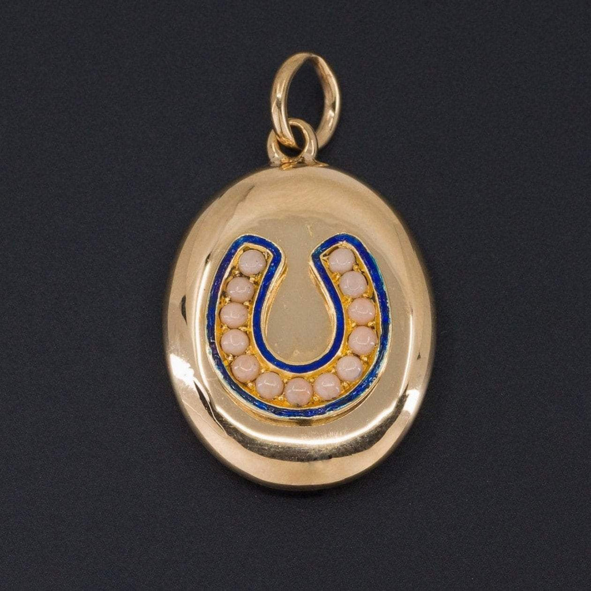 Antique Locket | Horseshoe Locket - Trademark Antiques