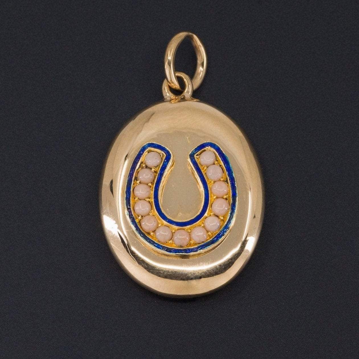 Antique Locket | Horseshoe Locket - Trademark Antiques