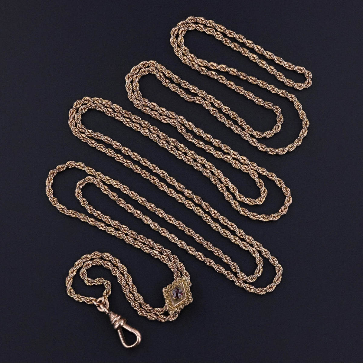 Antique Lorgnette Slide Chain - Trademark Antiques
