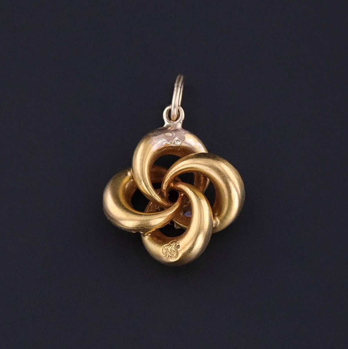 Antique Love Knot Charm of 10k Gold - Trademark Antiques