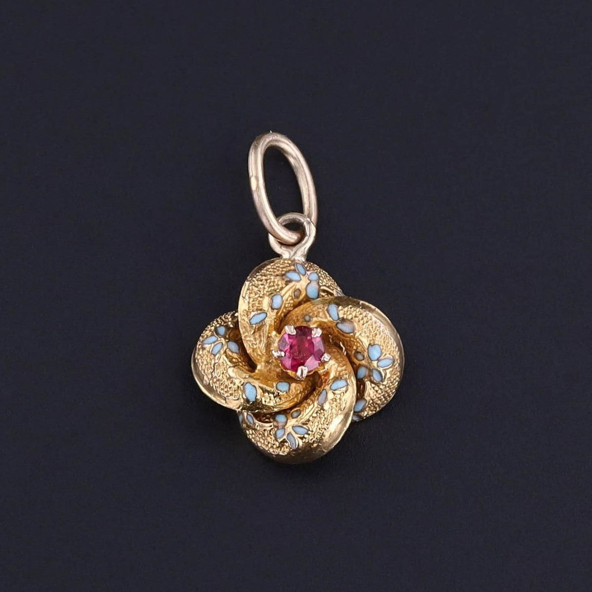 Antique Love Knot Charm of 10k Gold - Trademark Antiques