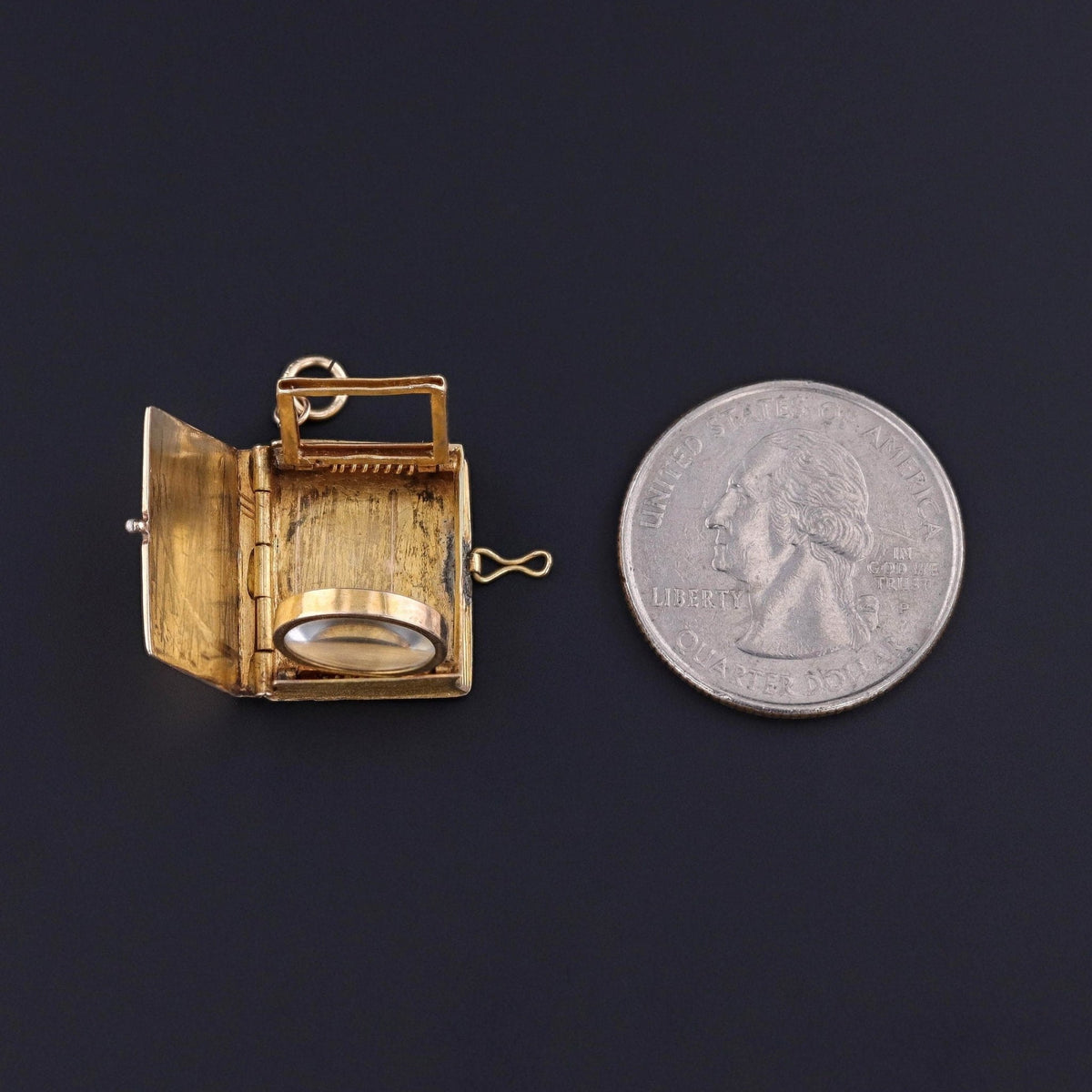 Antique Magnifying Lens Charm of 15ct Gold - Trademark Antiques