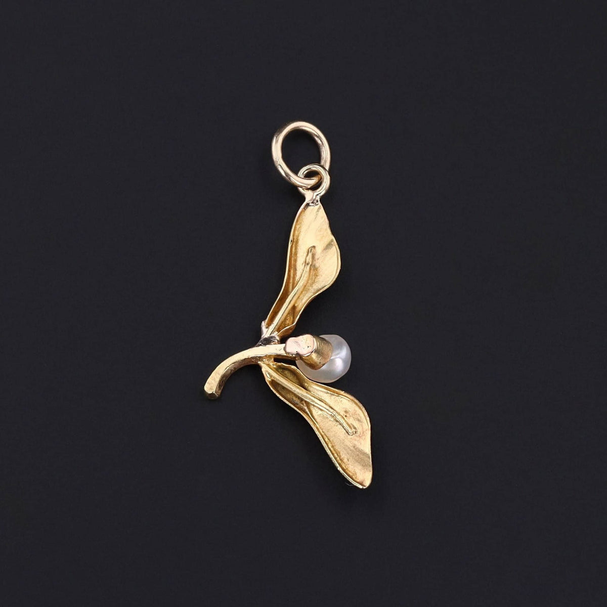 Antique Maple Seed Conversion Charm of 14k Gold - Trademark Antiques