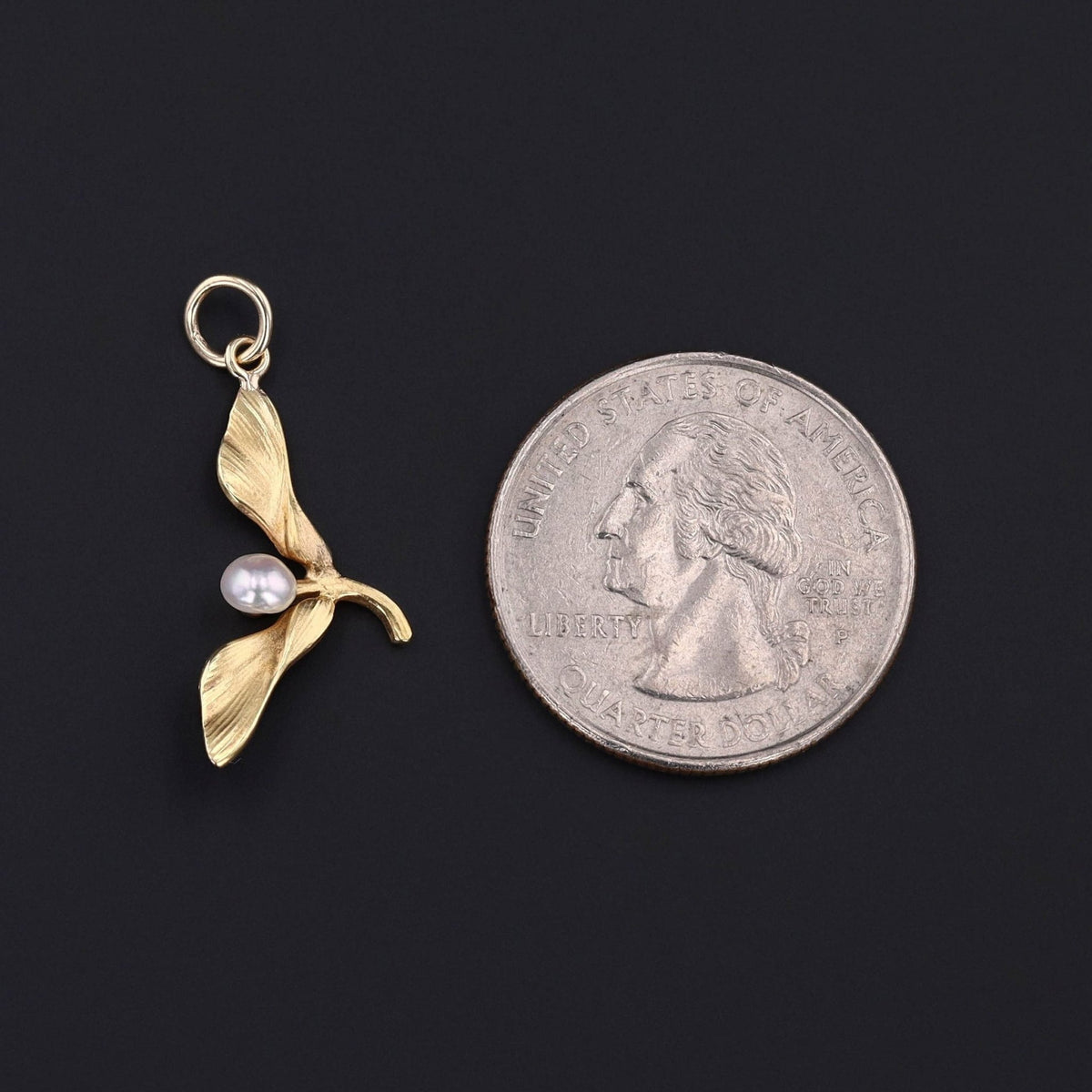 Antique Maple Seed Conversion Charm of 14k Gold - Trademark Antiques