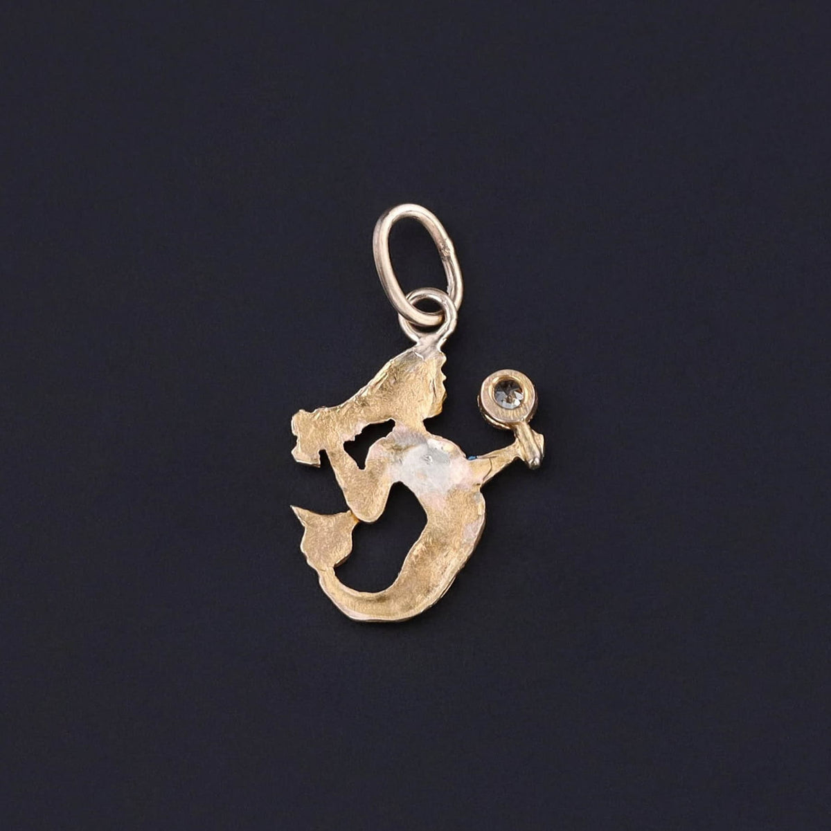 Antique Mermaid Charm of 10k Gold - Trademark Antiques