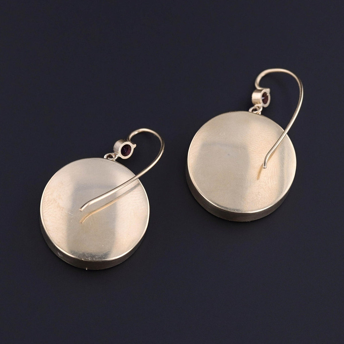 Antique Micromosaic Dove Earrings of 14k Gold - Trademark Antiques