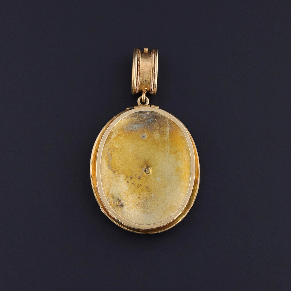 Antique Micromosaic Dove Locket of 14k Gold - Trademark Antiques