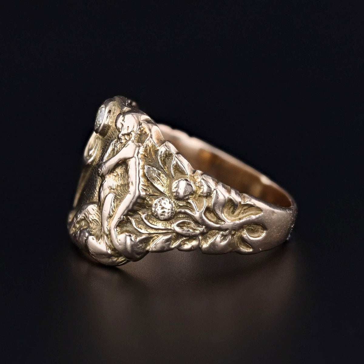 Antique Monkey Signet Ring of 14k Gold - Trademark Antiques