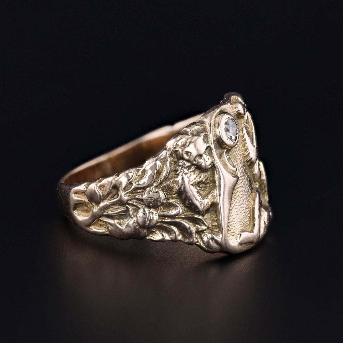 Antique Monkey Signet Ring of 14k Gold - Trademark Antiques
