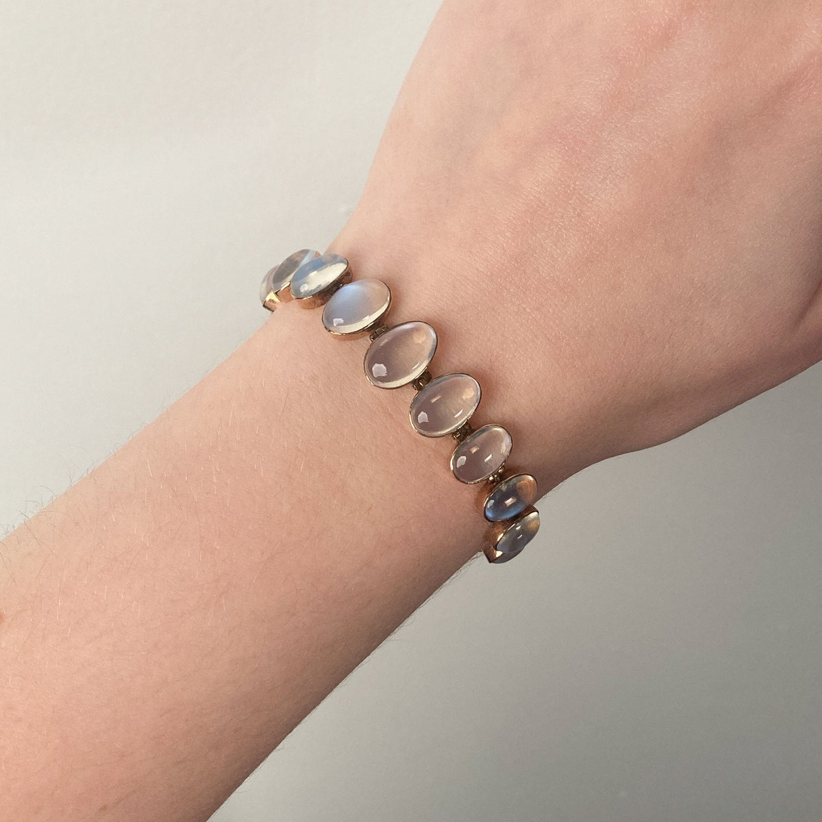 Antique Moonstone Bracelet of 10k Gold - Trademark Antiques