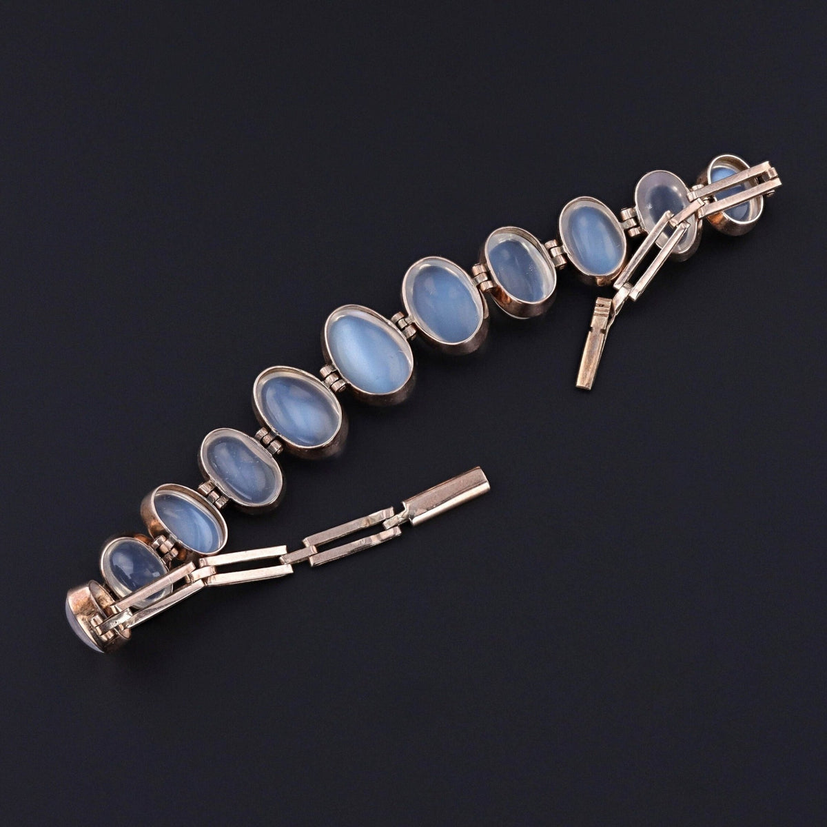 Antique Moonstone Bracelet of 10k Gold - Trademark Antiques