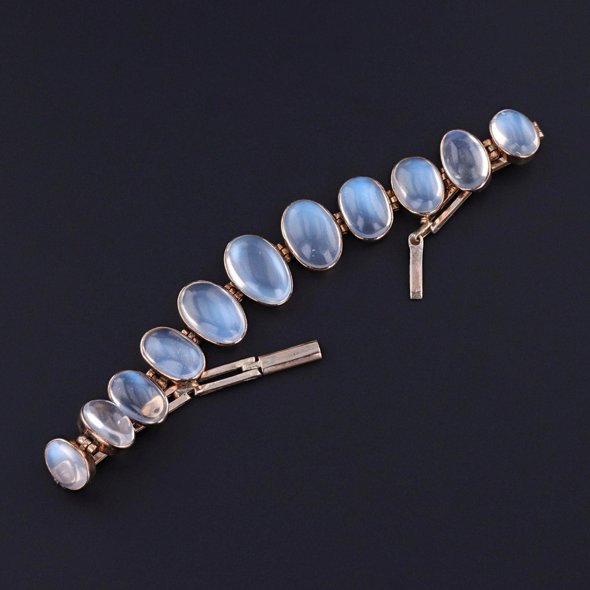 Antique Moonstone Bracelet of 10k Gold - Trademark Antiques