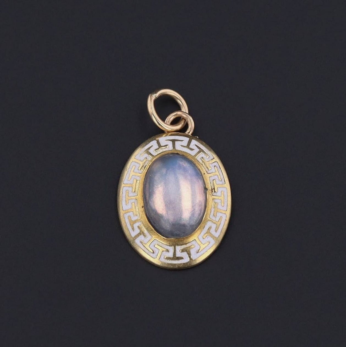 Antique Moonstone Charm | Antique Pin Conversion - Trademark Antiques