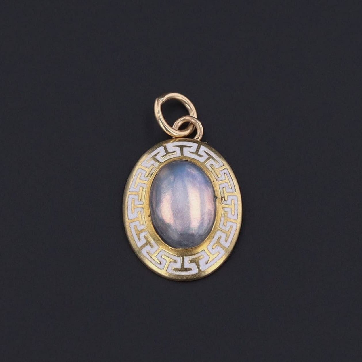 Antique Moonstone Charm | Antique Pin Conversion - Trademark Antiques