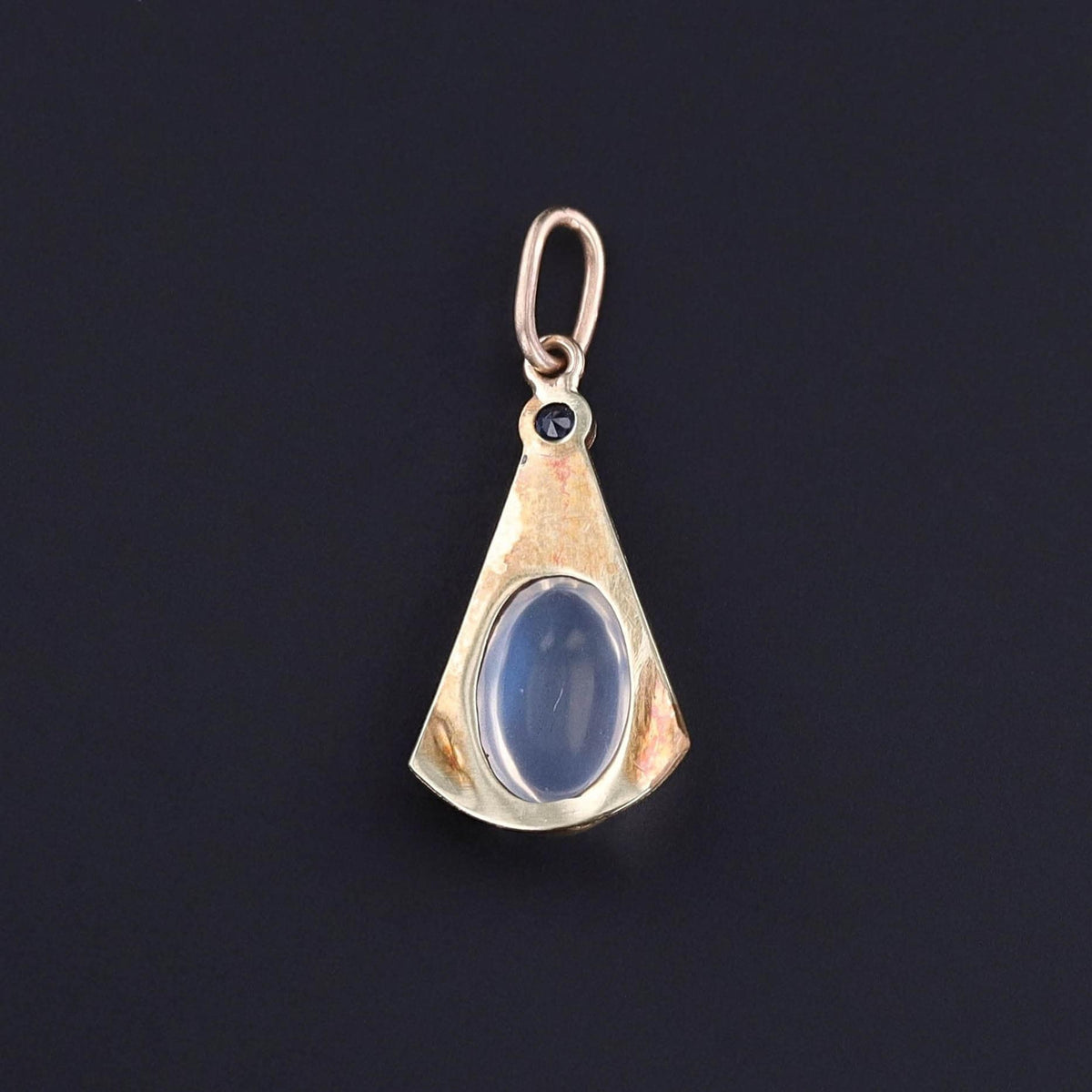 Antique Moonstone Charm of 14k Gold - Trademark Antiques
