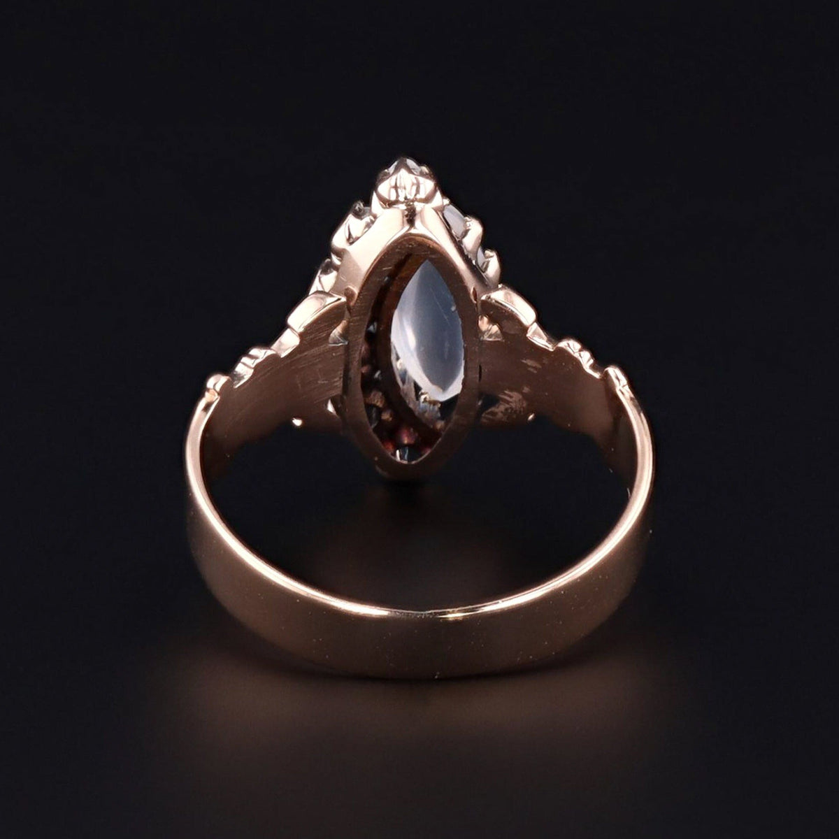 Antique Moonstone &amp; Diamond Ring | Antique Moonstone Ring - Trademark Antiques