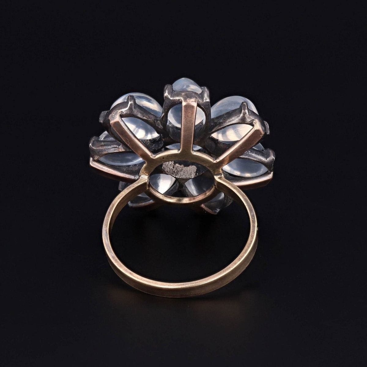 Antique Moonstone Flower Conversion Ring - Trademark Antiques