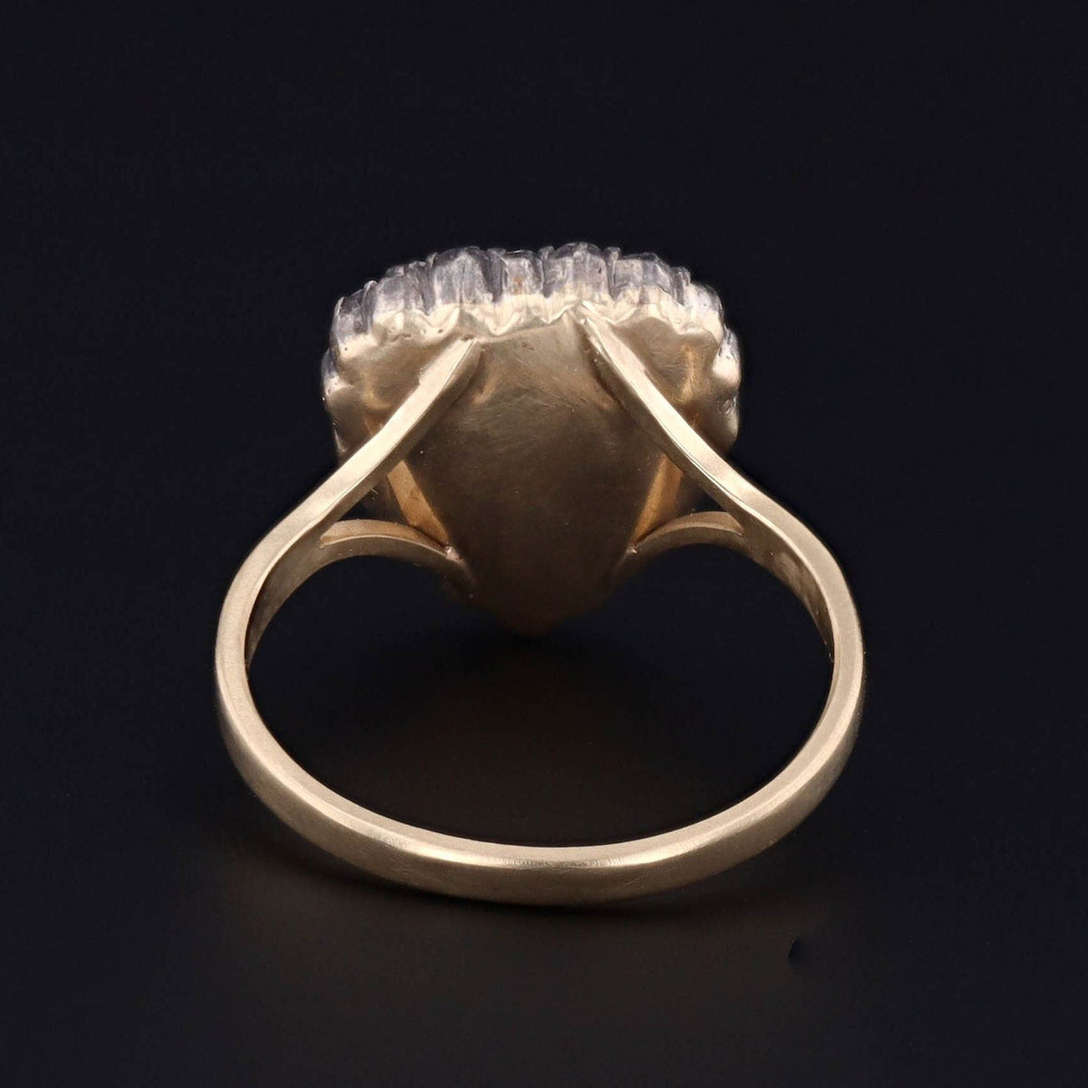 Antique Moonstone Heart Ring | Moonstone Diamond Ring - Trademark Antiques