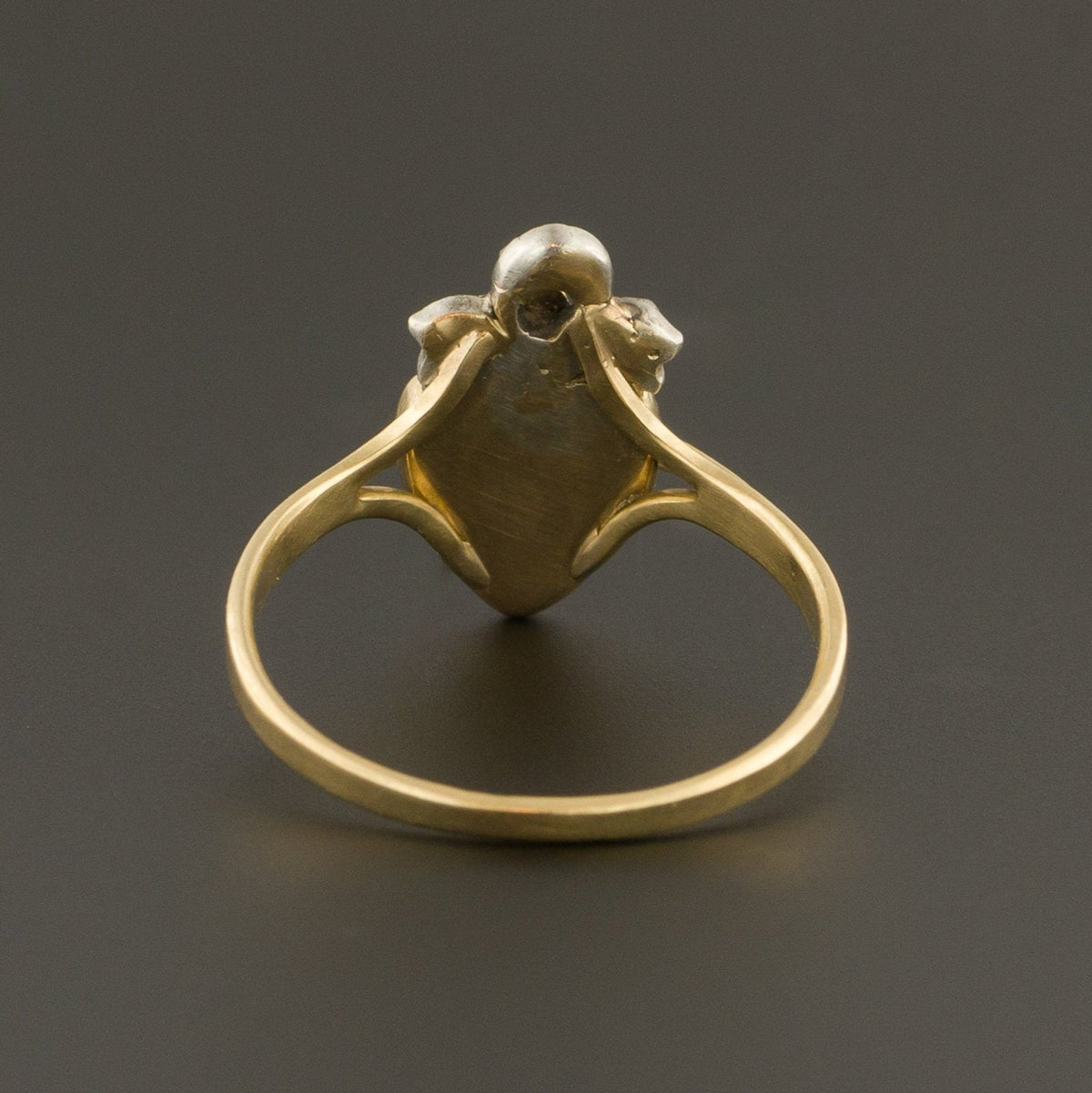 Antique Moonstone Heart Ring | Moonstone Diamond &amp; Ruby Ring - Trademark Antiques