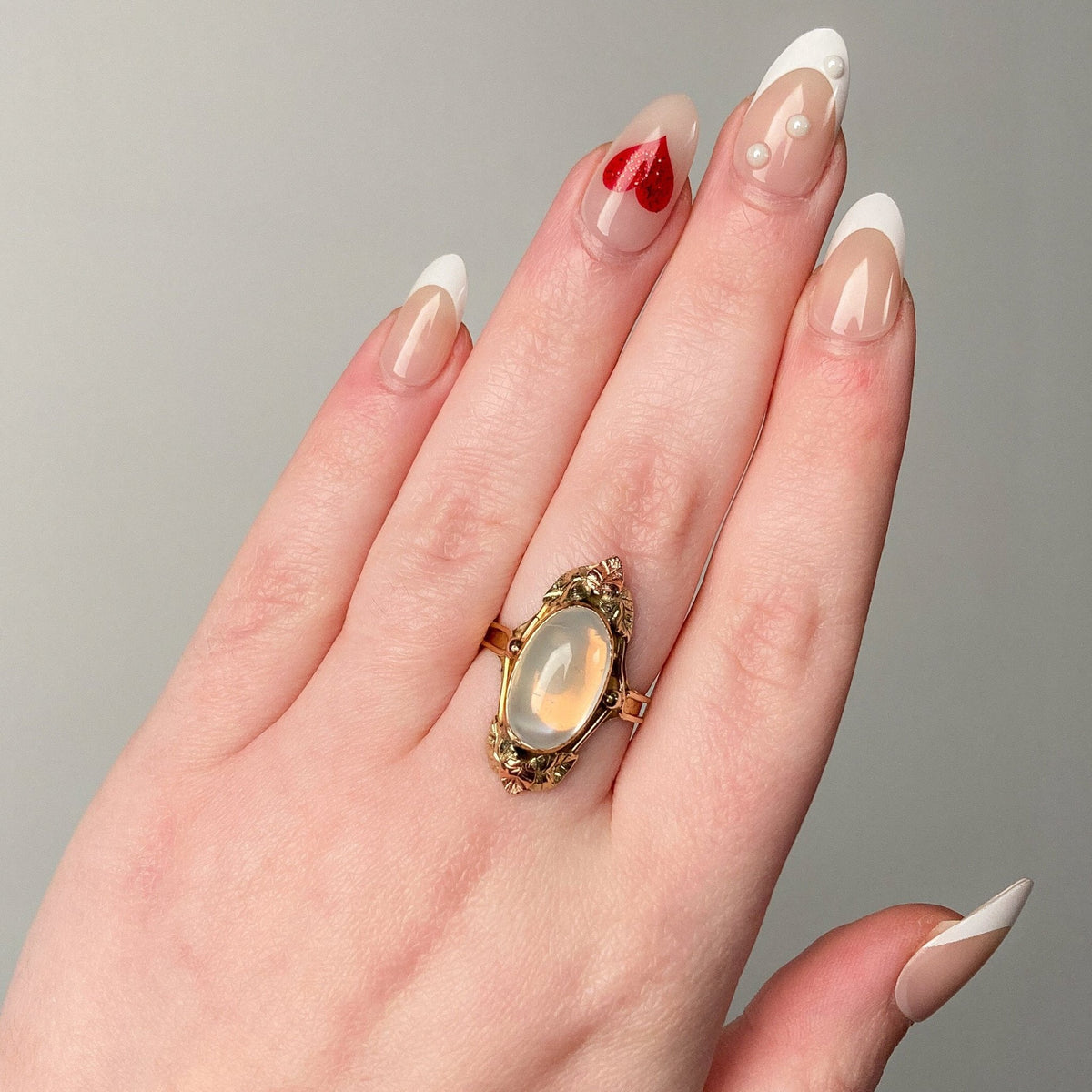 Antique Moonstone Ring of 14k Gold - Trademark Antiques