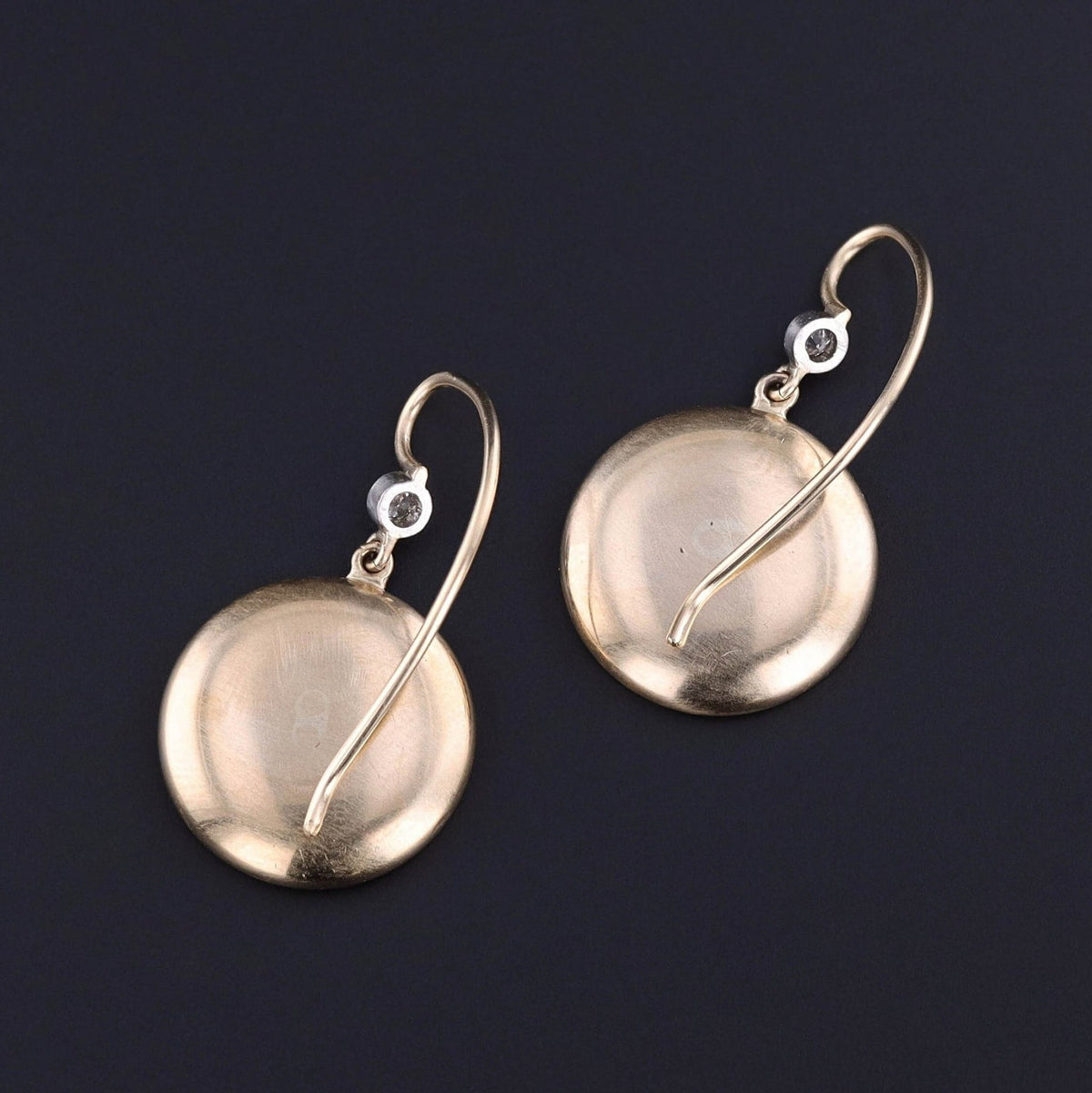 Antique Mother of Pearl Earrings of 14k Gold - Trademark Antiques
