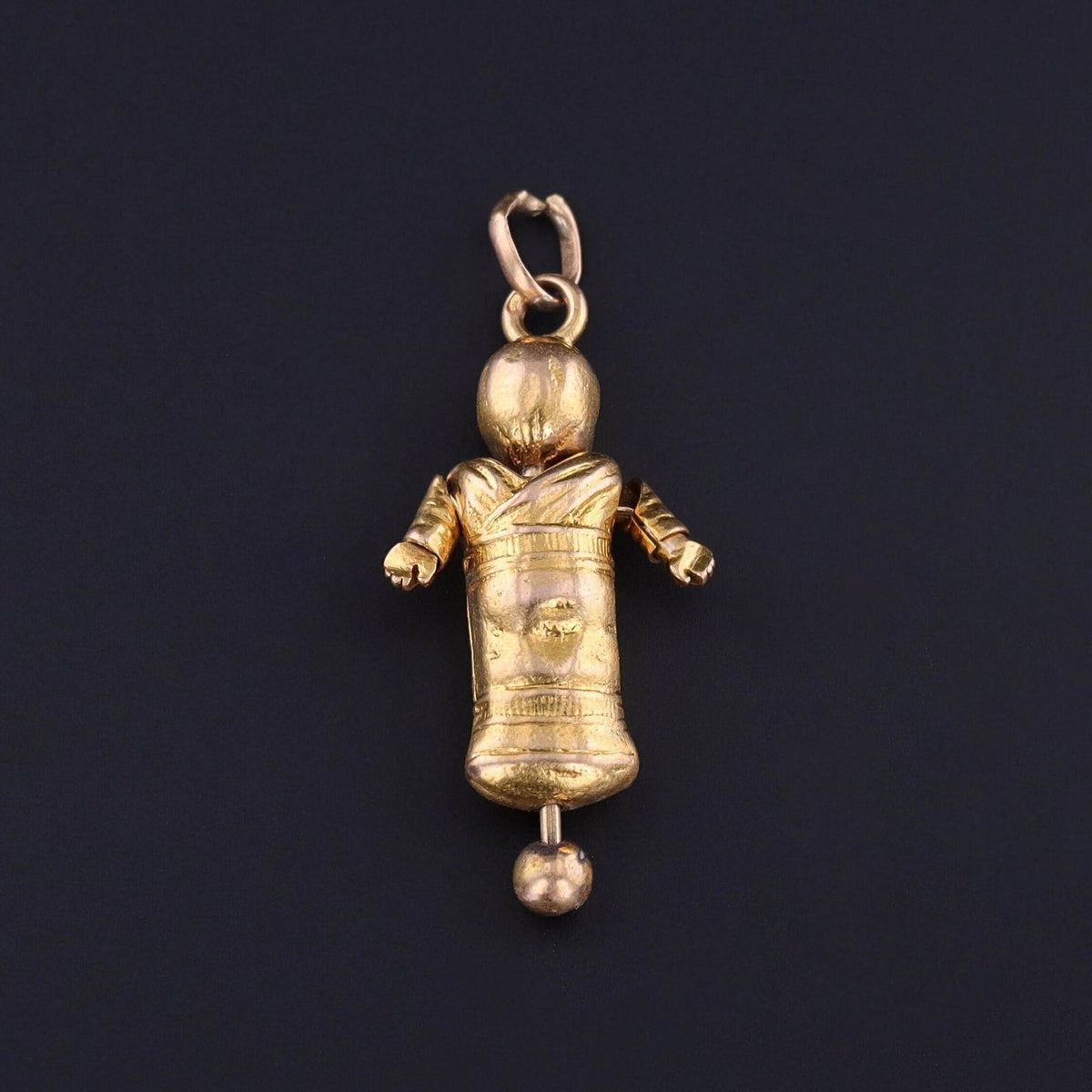 Antique Movable Baby Charm of 18k Gold - Trademark Antiques