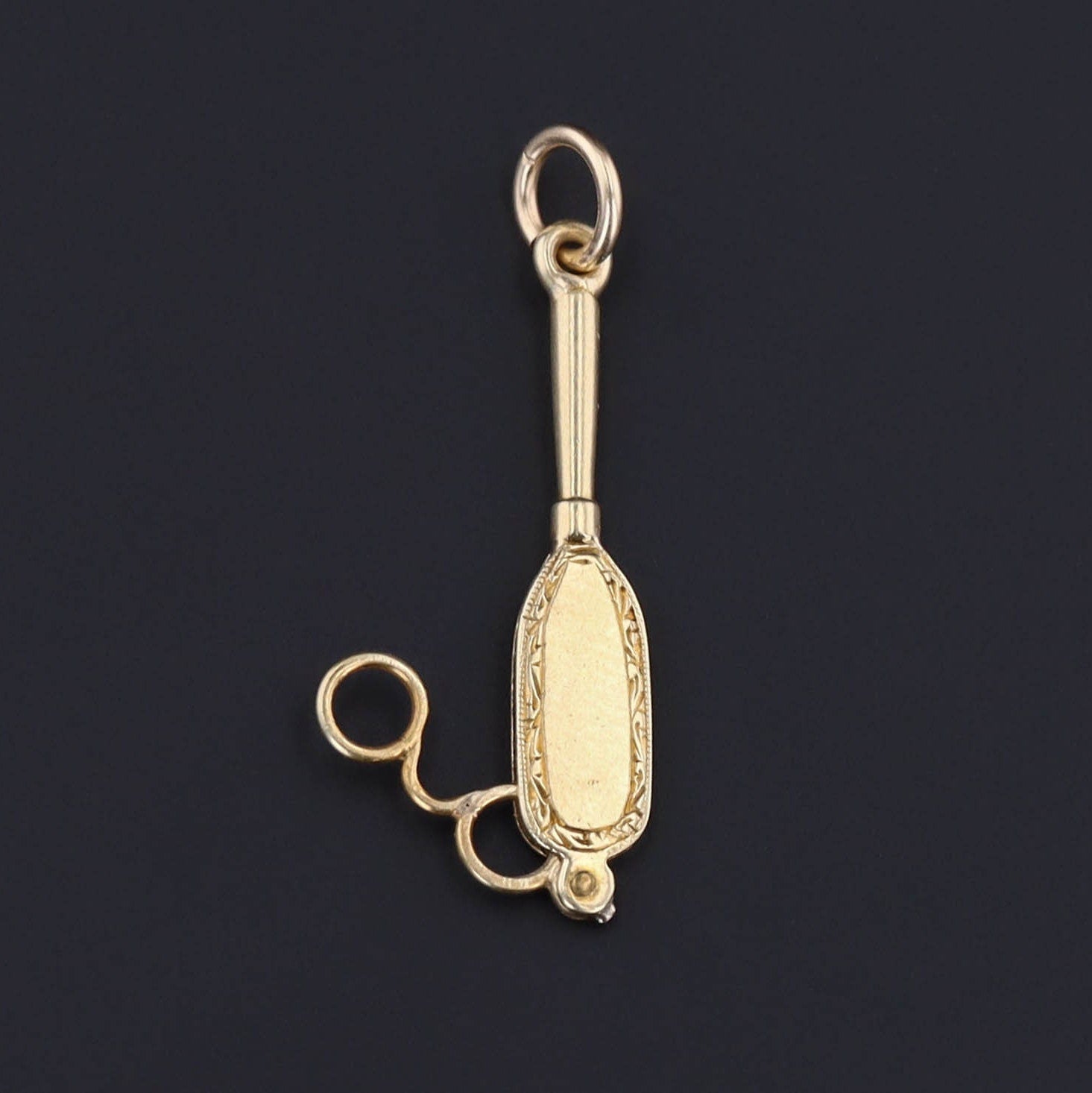 Antique Moveable Opera Glasses Charm of 14k Gold - Trademark Antiques