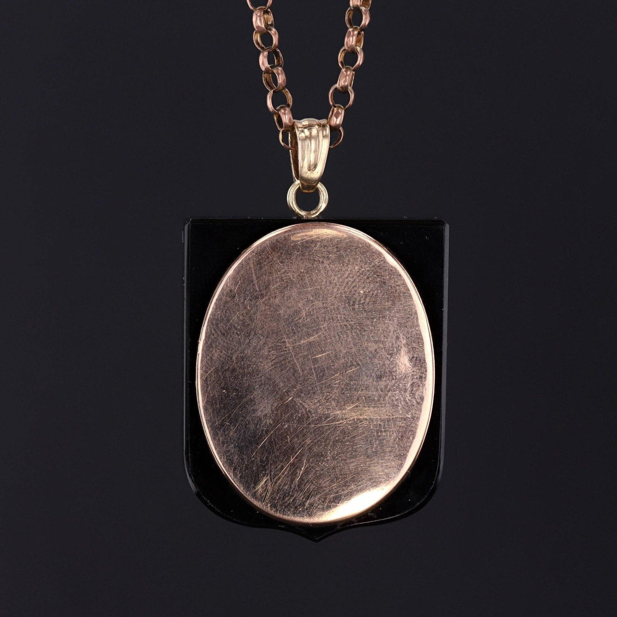 Antique Onyx &amp; Pearl Bird Pendant | Antique Onyx Pendant - Trademark Antiques