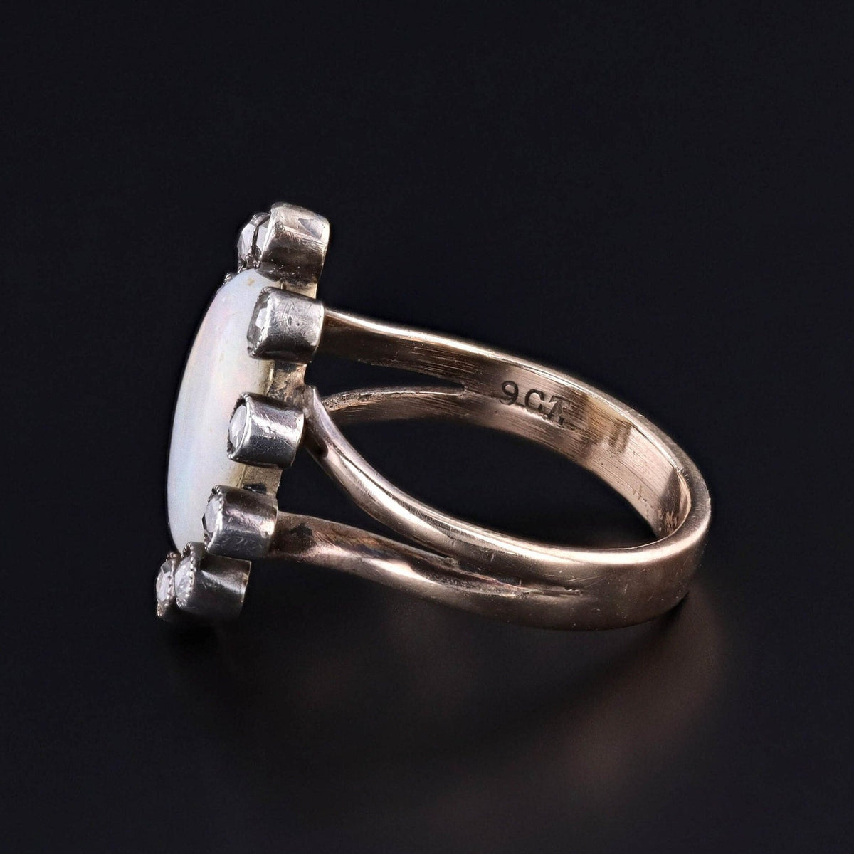 Antique Opal and Diamond Ring - Trademark Antiques