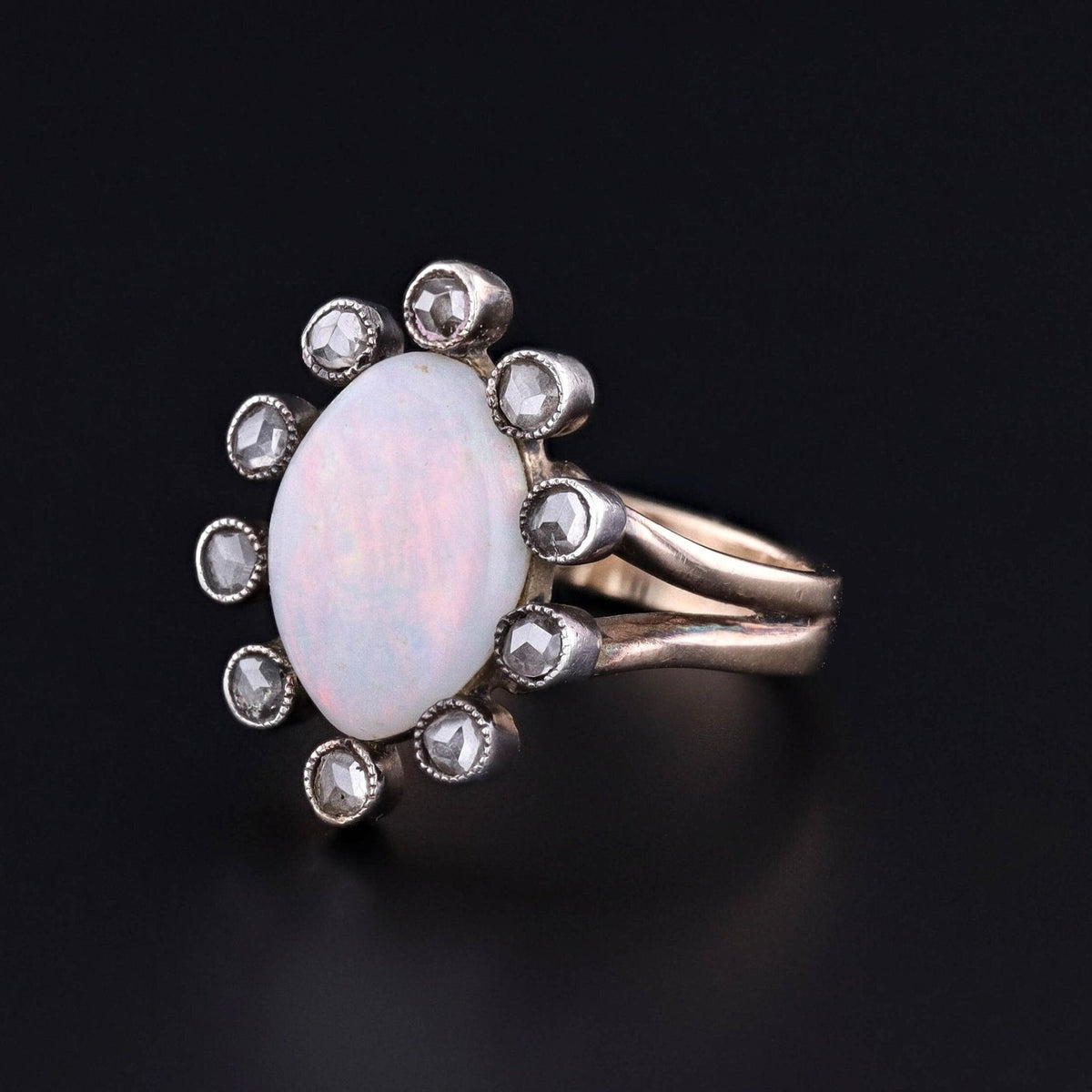 Antique Opal and Diamond Ring - Trademark Antiques