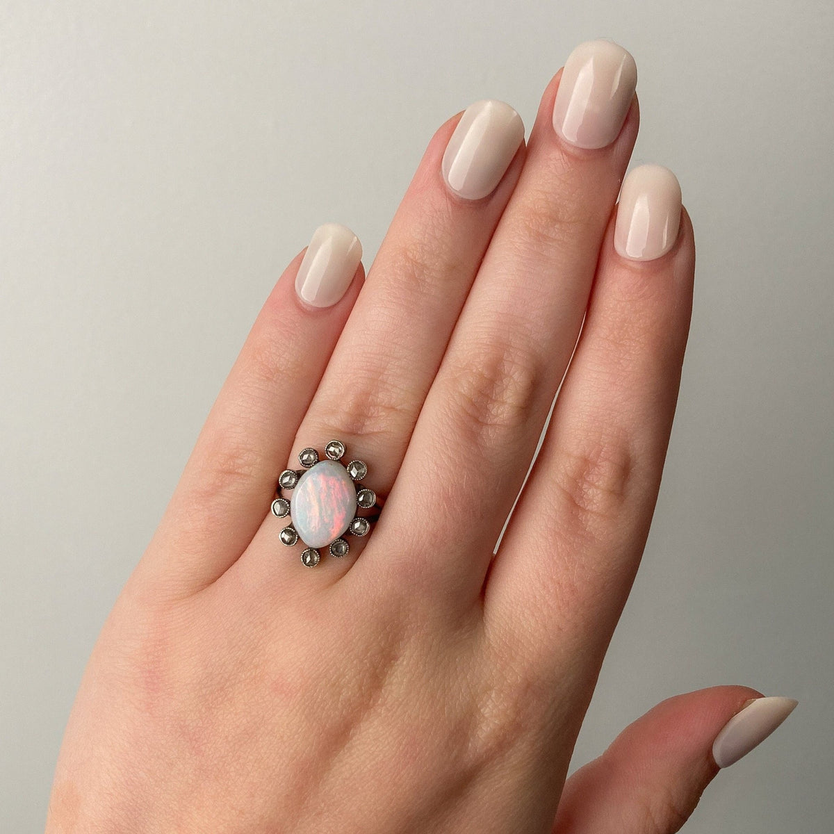 Antique Opal and Diamond Ring - Trademark Antiques