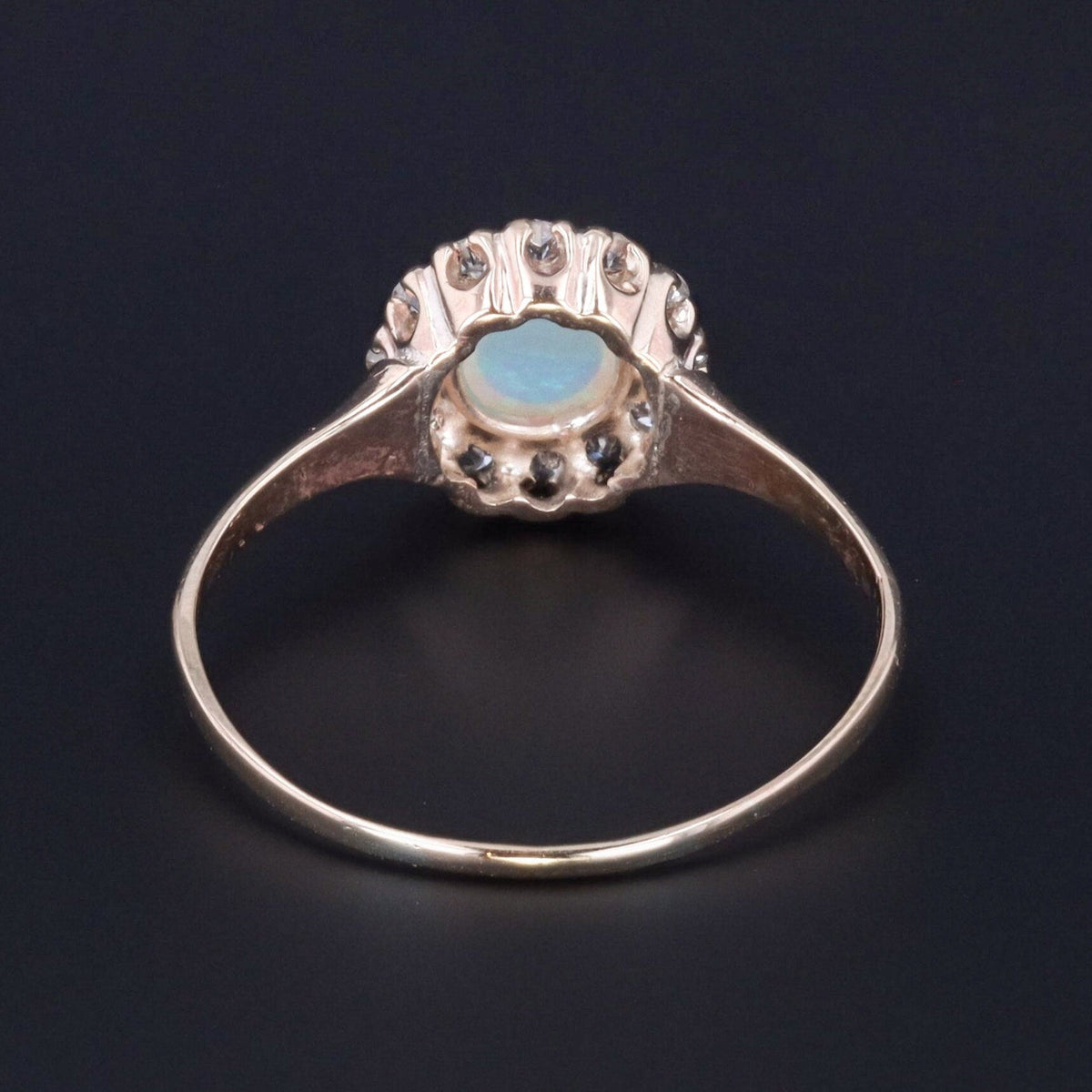 Antique Opal &amp; Diamond Ring | Opal Ring - Trademark Antiques