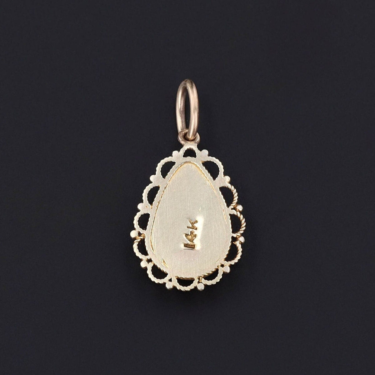 Antique Opal Doublet Conversion Charm of 14k Gold - Trademark Antiques
