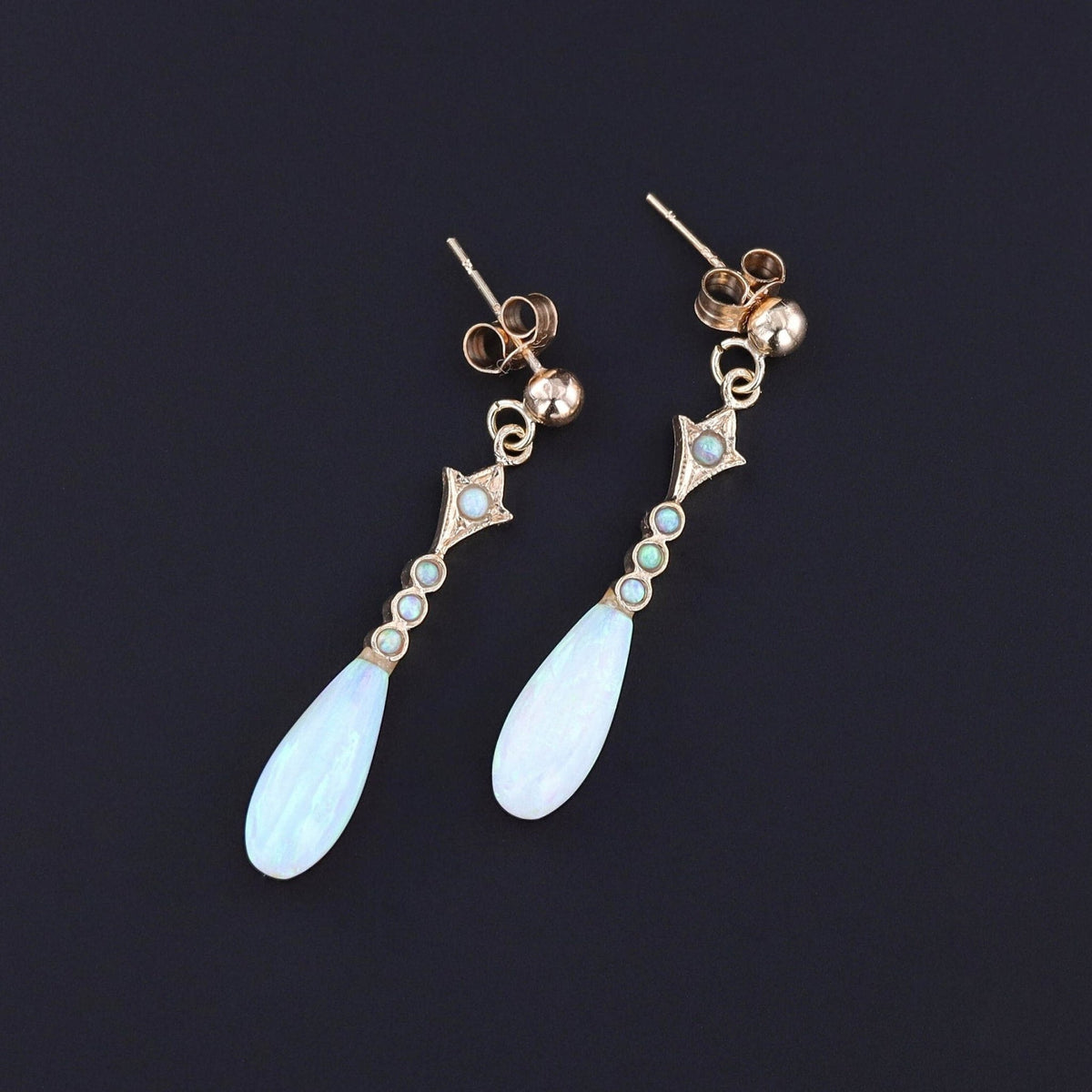 Antique Opal Earrings of 9k gold - Trademark Antiques