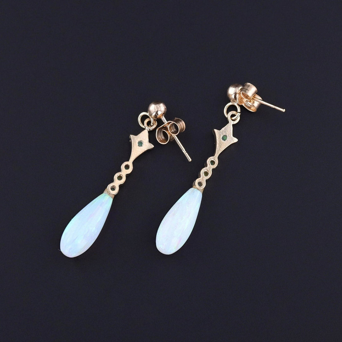 Antique Opal Earrings of 9k gold - Trademark Antiques