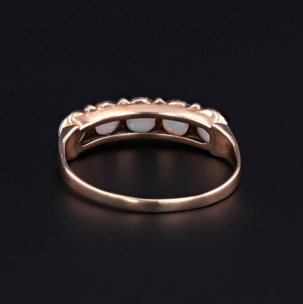 Antique Opal Ring | Five Opal Row Ring - Trademark Antiques