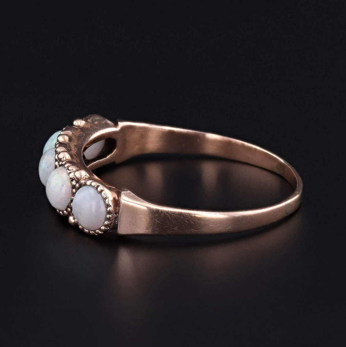 Antique Opal Ring | Five Opal Row Ring - Trademark Antiques