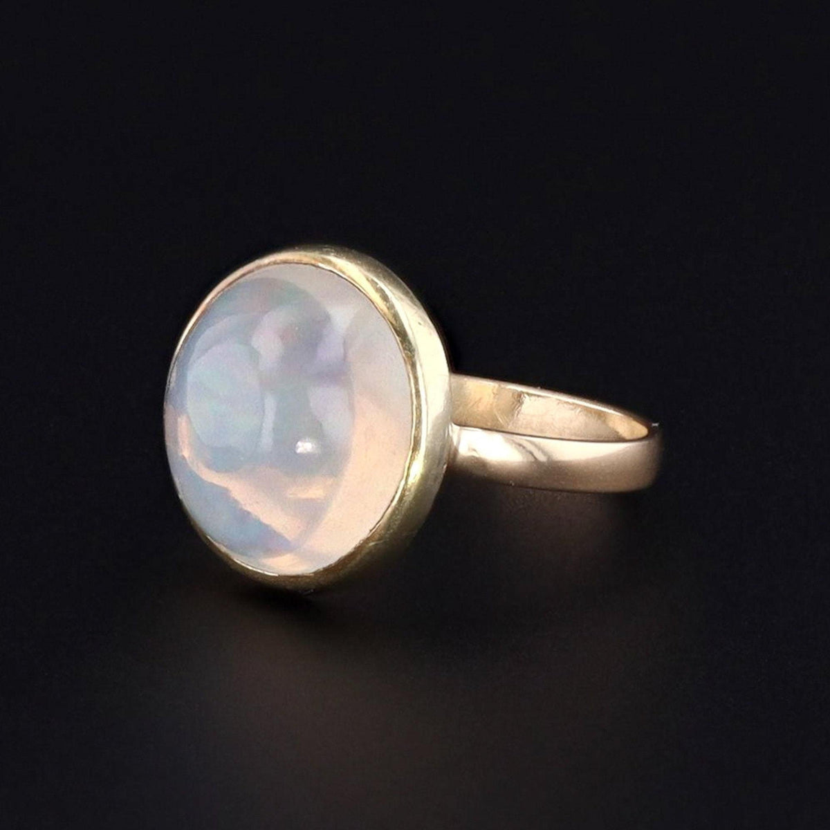 Antique Opal Ring | Jelly Opal Cabochon Ring - Trademark Antiques