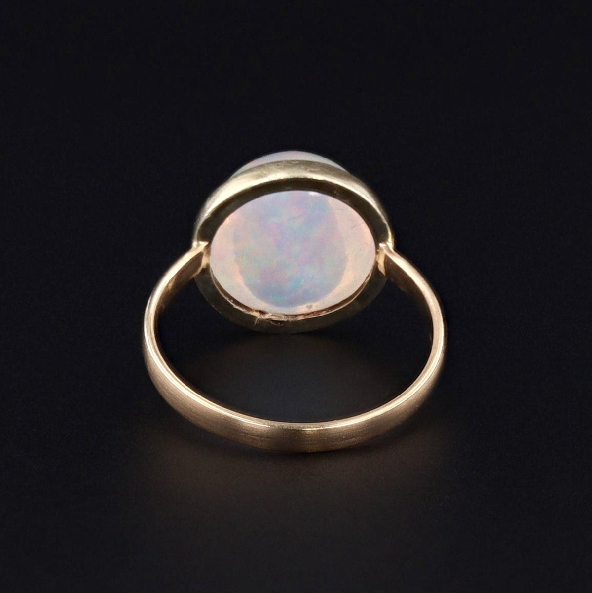 Antique Opal Ring | Jelly Opal Cabochon Ring - Trademark Antiques