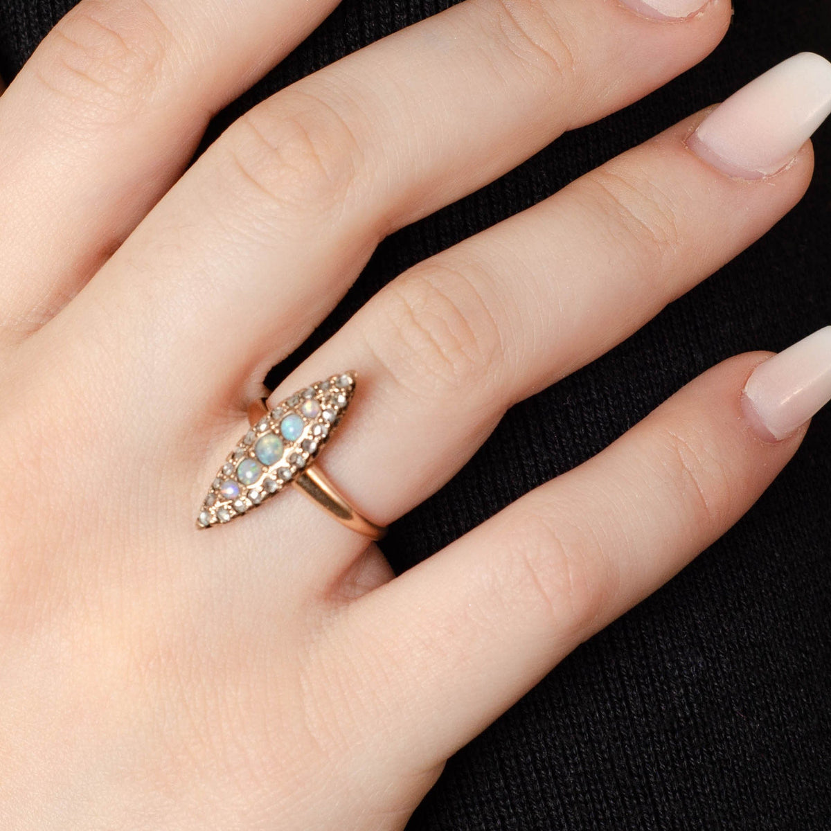 Antique Opal Ring | Navettte Ring - Trademark Antiques